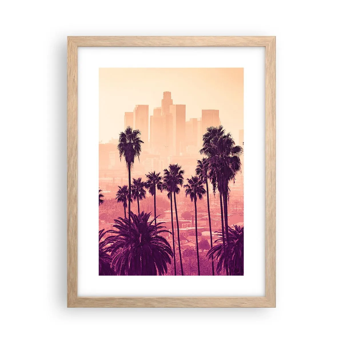 Poster in light oak frame - Californian Landscape - 30x40 cm