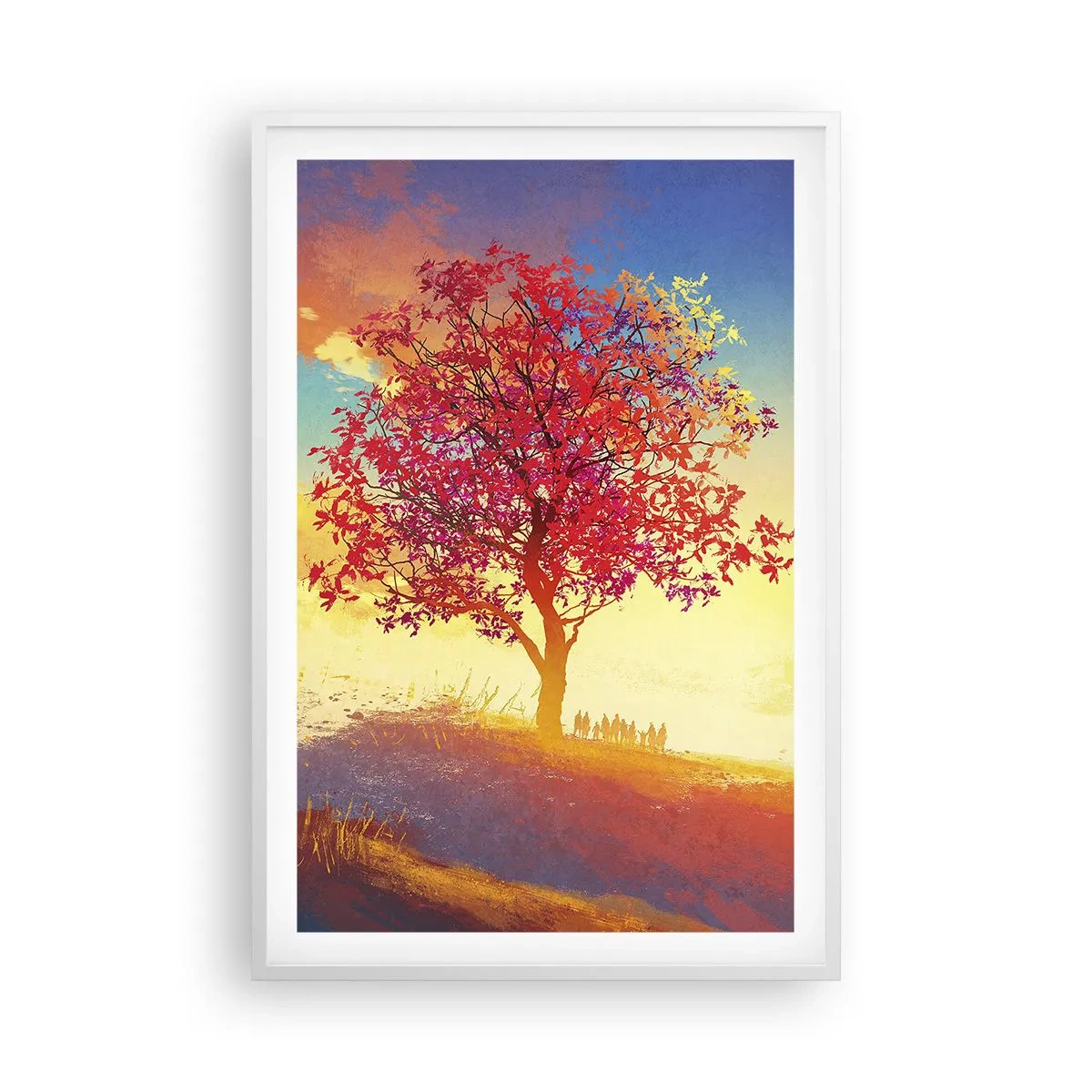 Poster in white frmae - Pilgrim at Its Goal - 61x91 cm