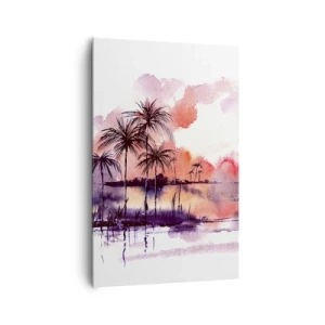 Canvas picture - Peace of Tropics in Red - 80x120 cm