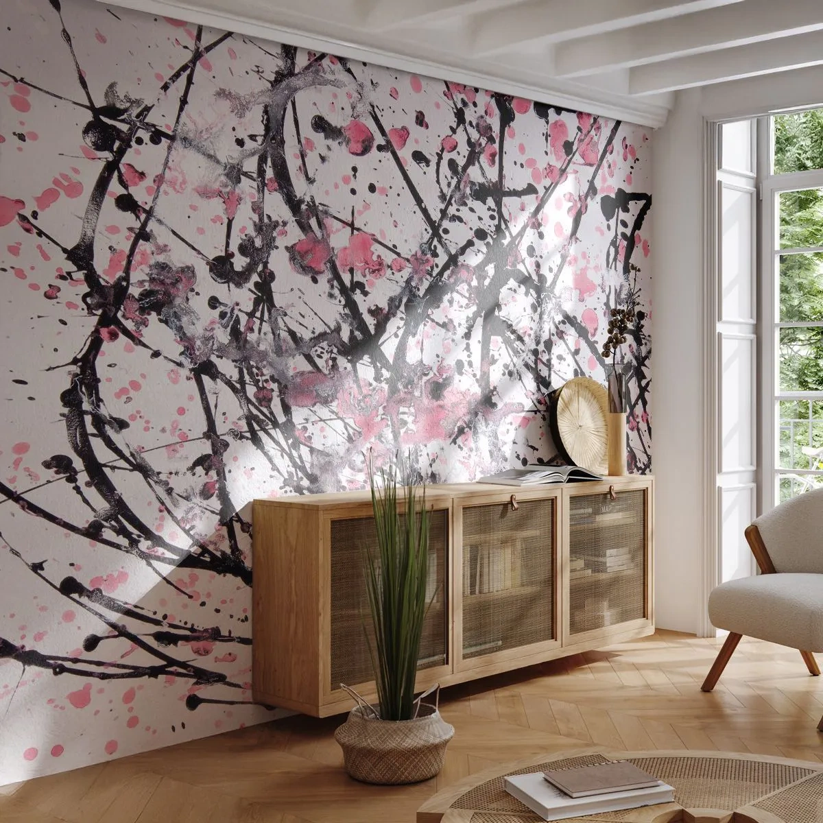 Self-Adhesive Photo Wallpaper Deluxe Sticker - Fleeting Nature of Life - Abstraction, Piece, Modern Pattern - 250x175 cm
