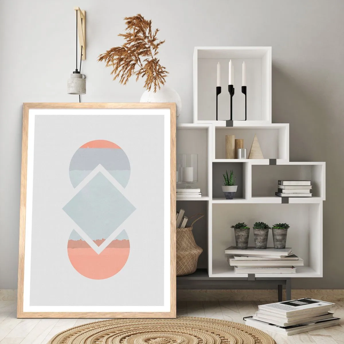 Poster in light oak frame - Situation Is Clear - 40x50 cm