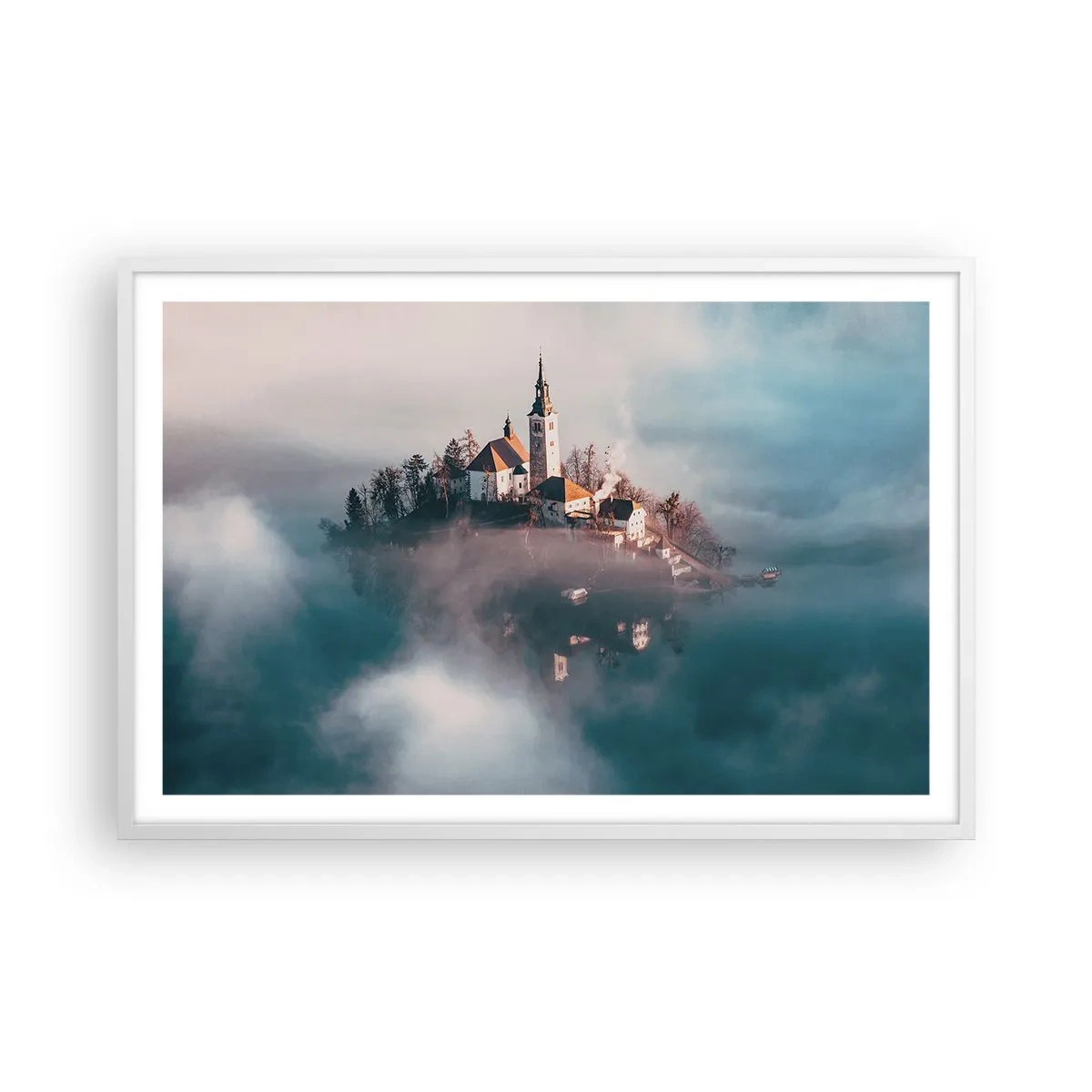 Poster in white frmae - Island of Dreams - 91x61 cm
