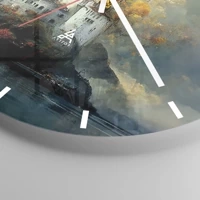 Clock face with lines