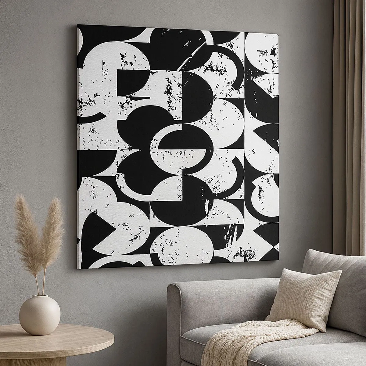 Canvas picture - White Is White and Black Is Black - 30x30 cm