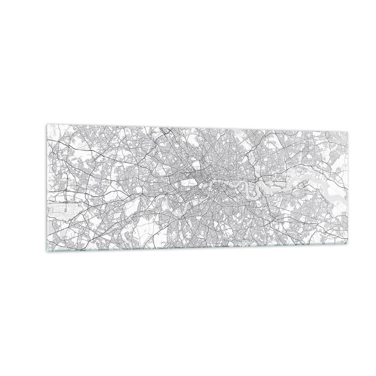 Glass picture - Map of London Maze - 140x50 cm