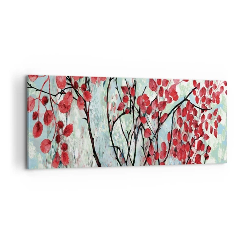 Canvas picture - Tree in Scarlet - 120x50 cm