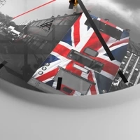 Clock face with lines