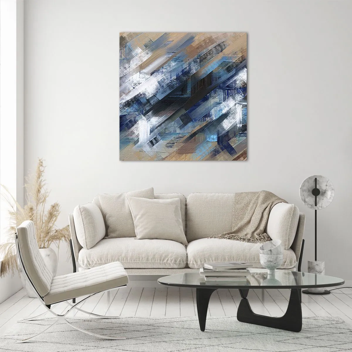 Glass picture - On the Blue Slant - 30x30 cm