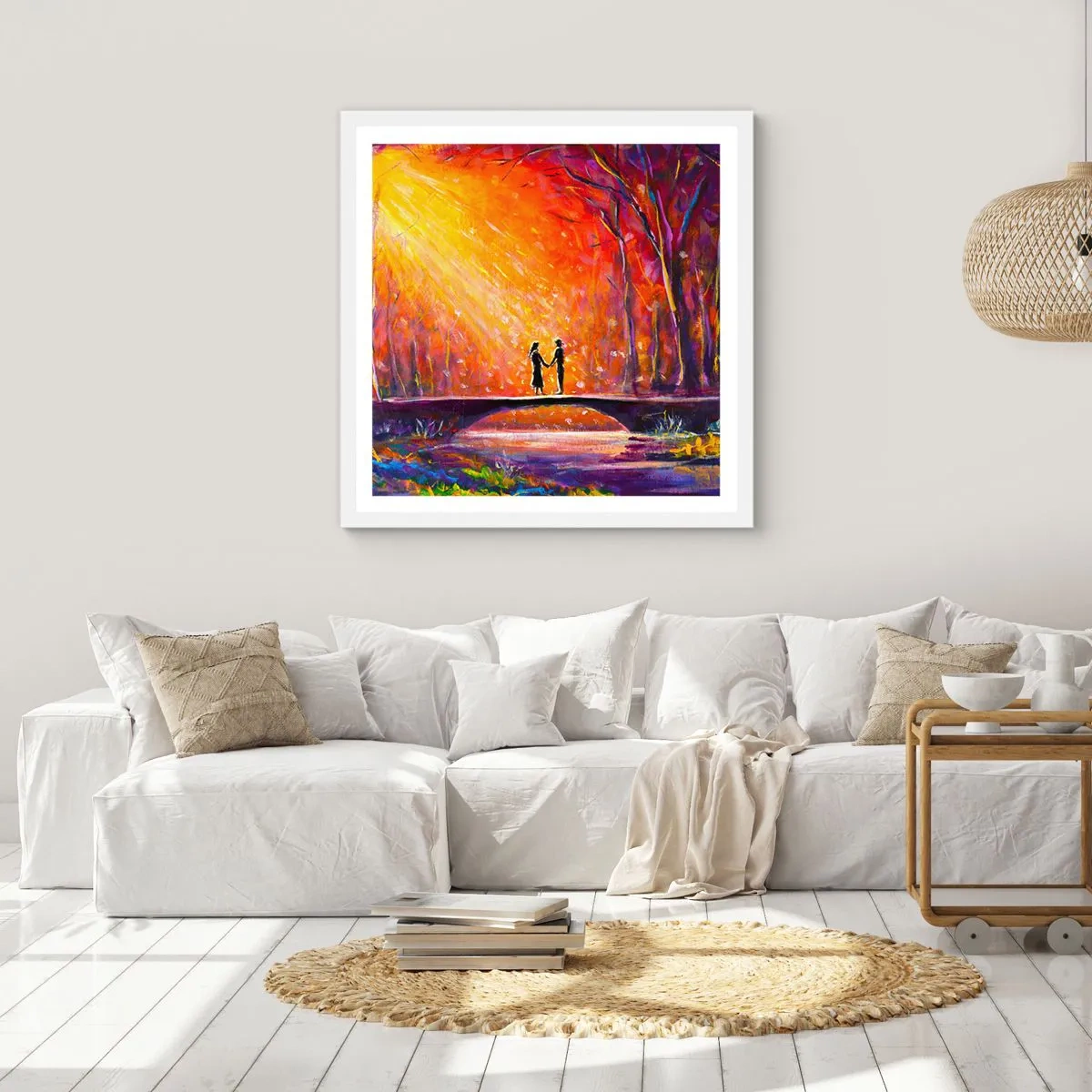 Poster in white frmae - Heaven Loves Them Too - 60x60 cm