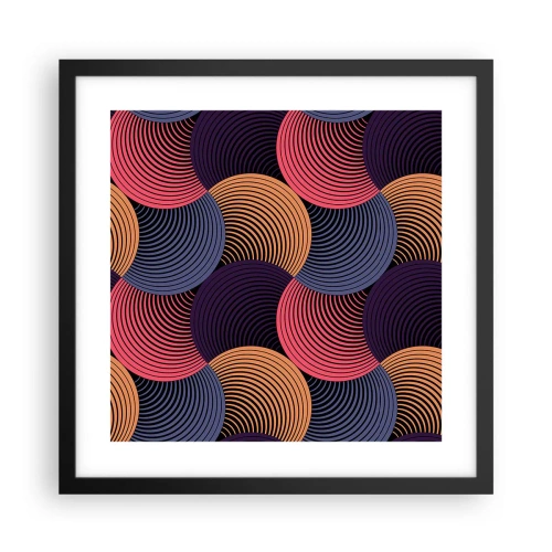 Poster in black frame - In a Circular Rhythm - 40x40 cm