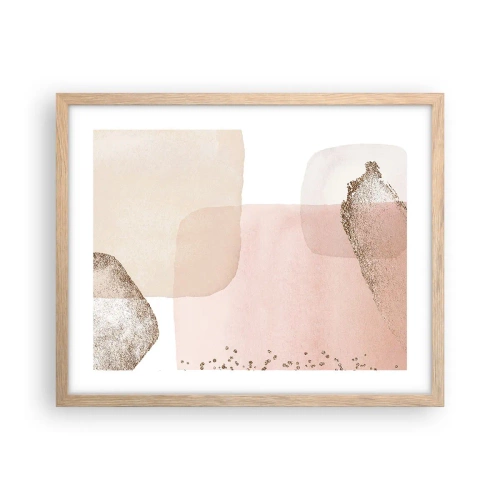 Poster in light oak frame - Look through Colour - 50x40 cm