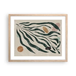 Poster in light oak frame - Among the Green - 50x40 cm