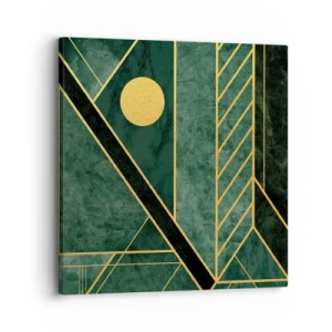 Canvas picture - Dynamics of Gold and Azure - 30x30 cm