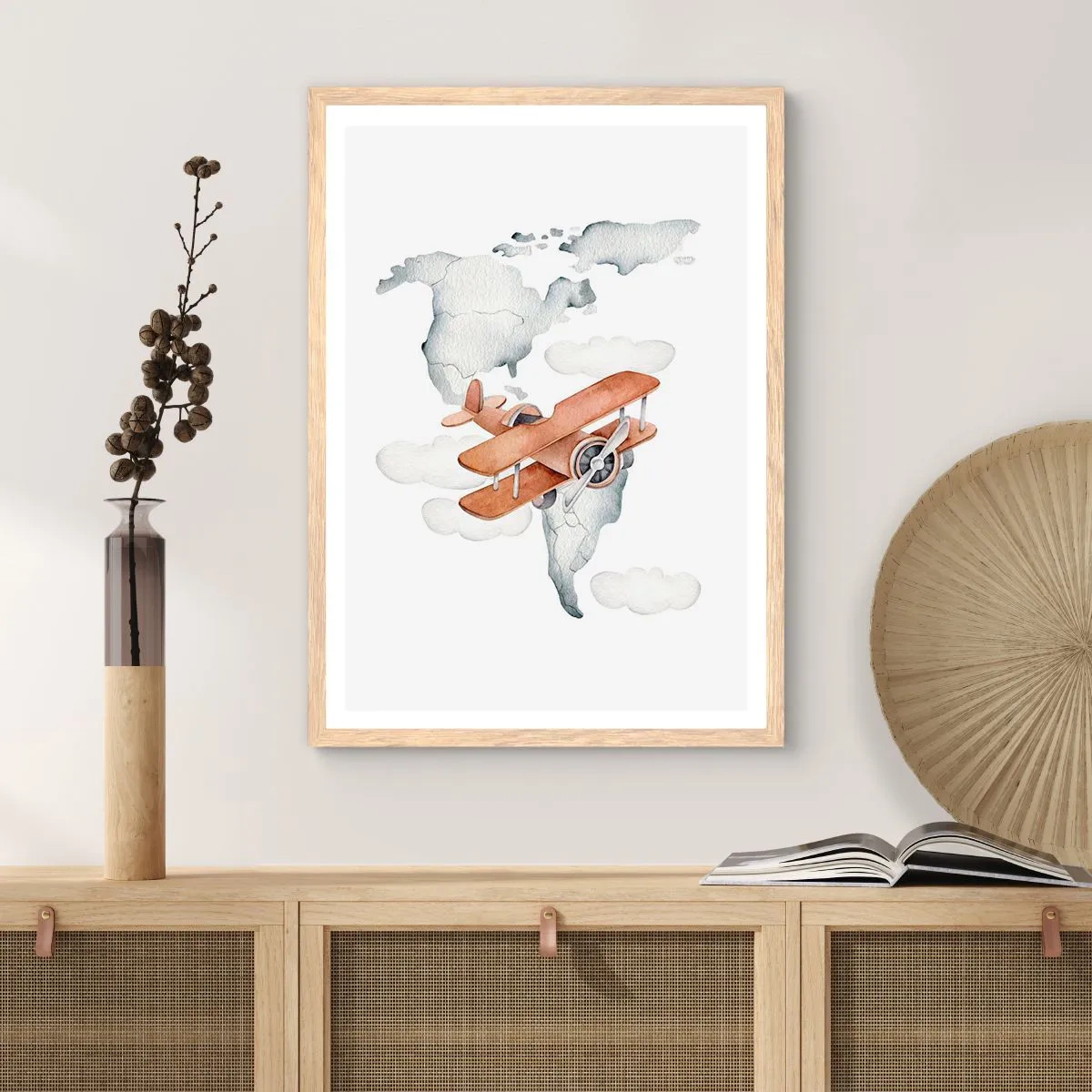 Poster in light oak frame - In a Pioneering Spirit - 61x91 cm