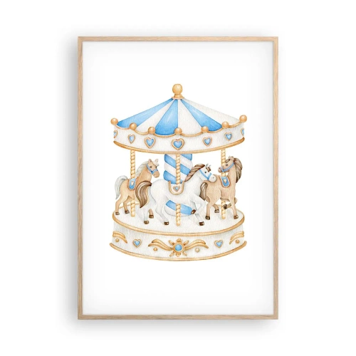 Poster in light oak frame - Sweet Childhood - 70x100 cm