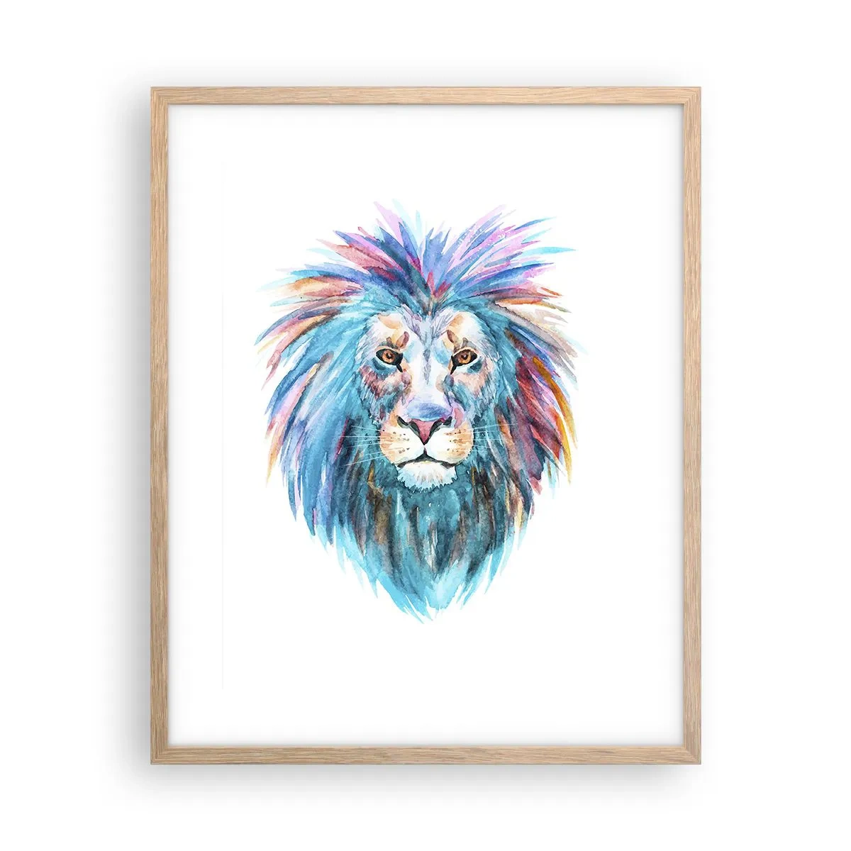 Poster in light oak frame - Electrifying Aura - 40x50 cm
