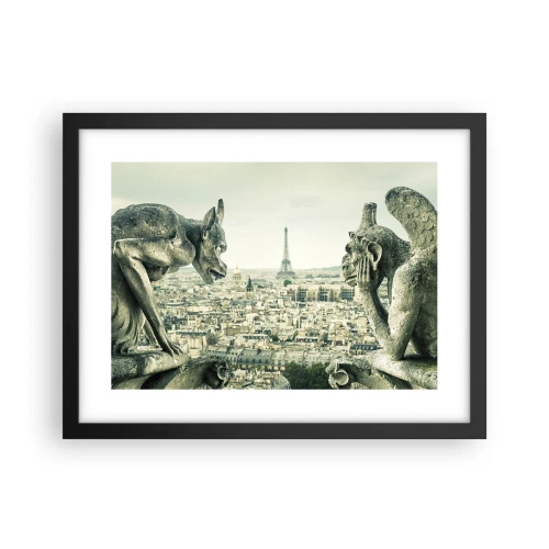 Poster in black frame - Parisian Talks - 40x30 cm