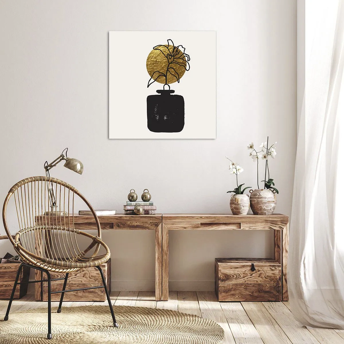 Canvas picture - Beauty Precious as Gold - 60x60 cm