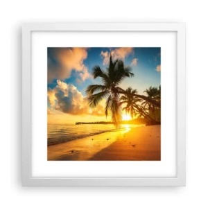 Poster in white frmae - Caribbean Dream - 30x30 cm