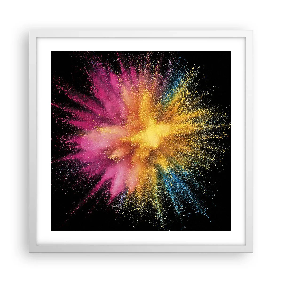 Poster in white frmae - Birth of Colours - 50x50 cm