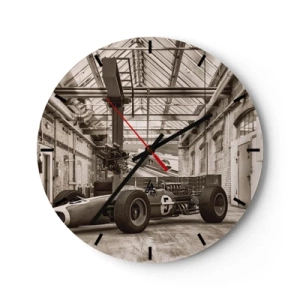 Wall clock - Clock on glass - Rest of the Winner - 40x40 cm
