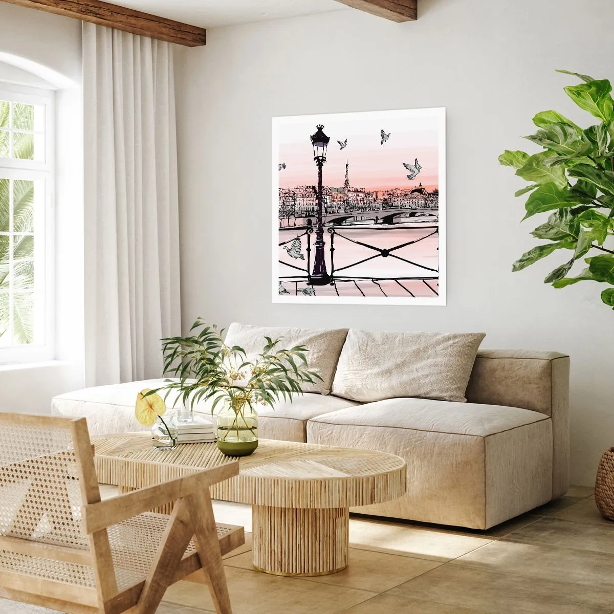 Poster - Over the Roofs of Paris - 30x30 cm