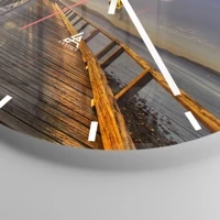 Clock face with lines