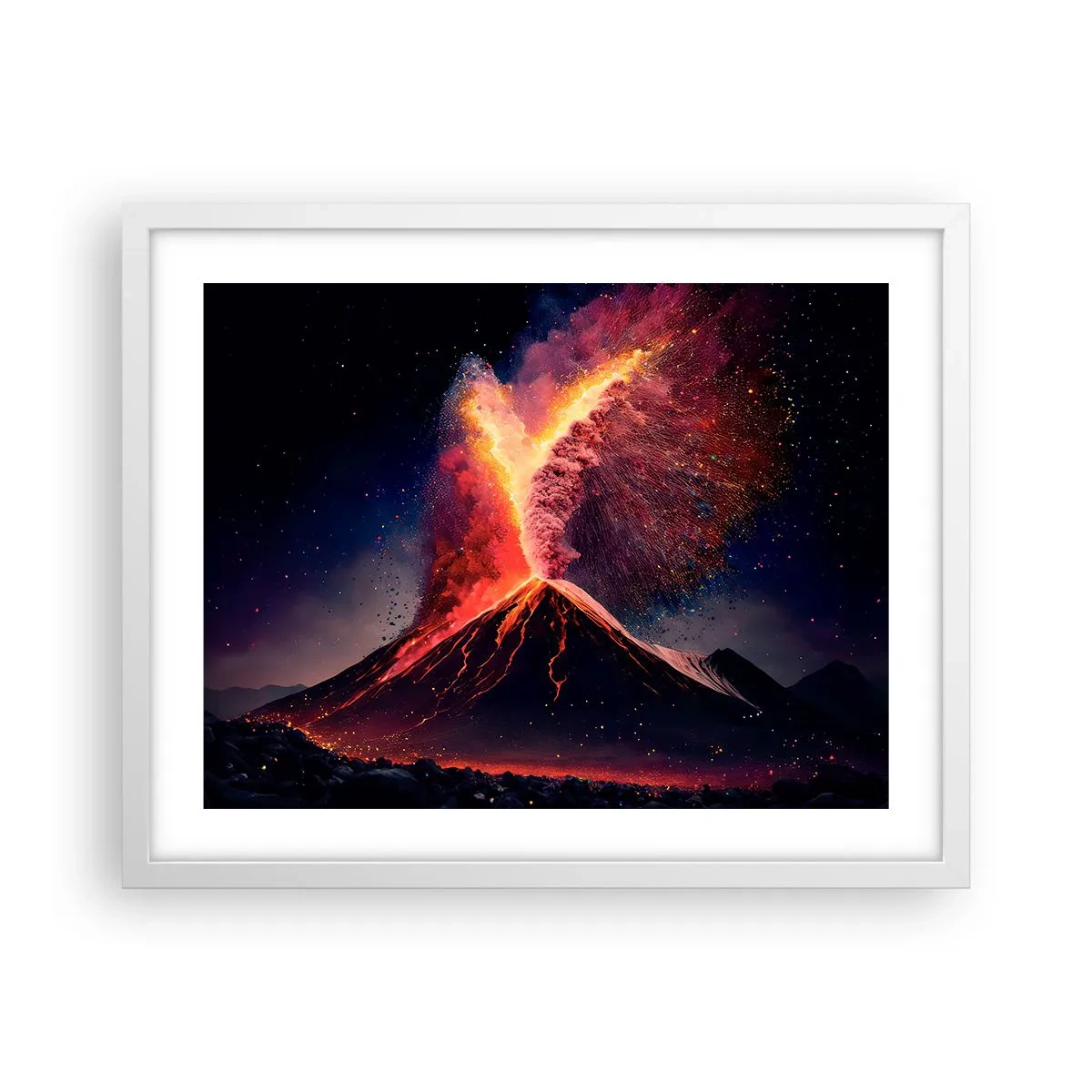 Poster in white frmae - Beauty and Threat - 50x40 cm