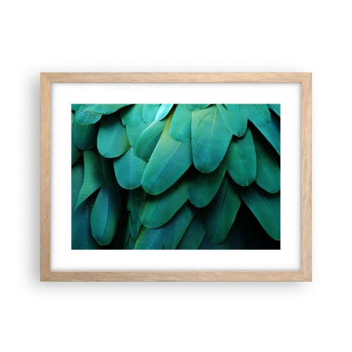 Poster in light oak frame - Precision of Parrot Nature - 40x30 cm