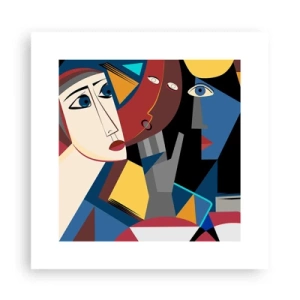 Poster - Conversation of Cubists - 30x30 cm