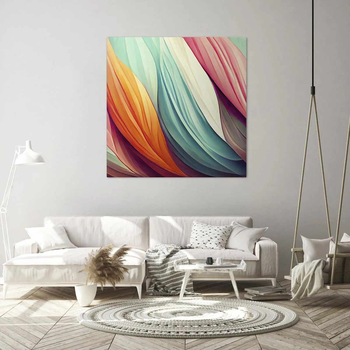 Canvas picture - Rainbow Knot - 30x30 cm