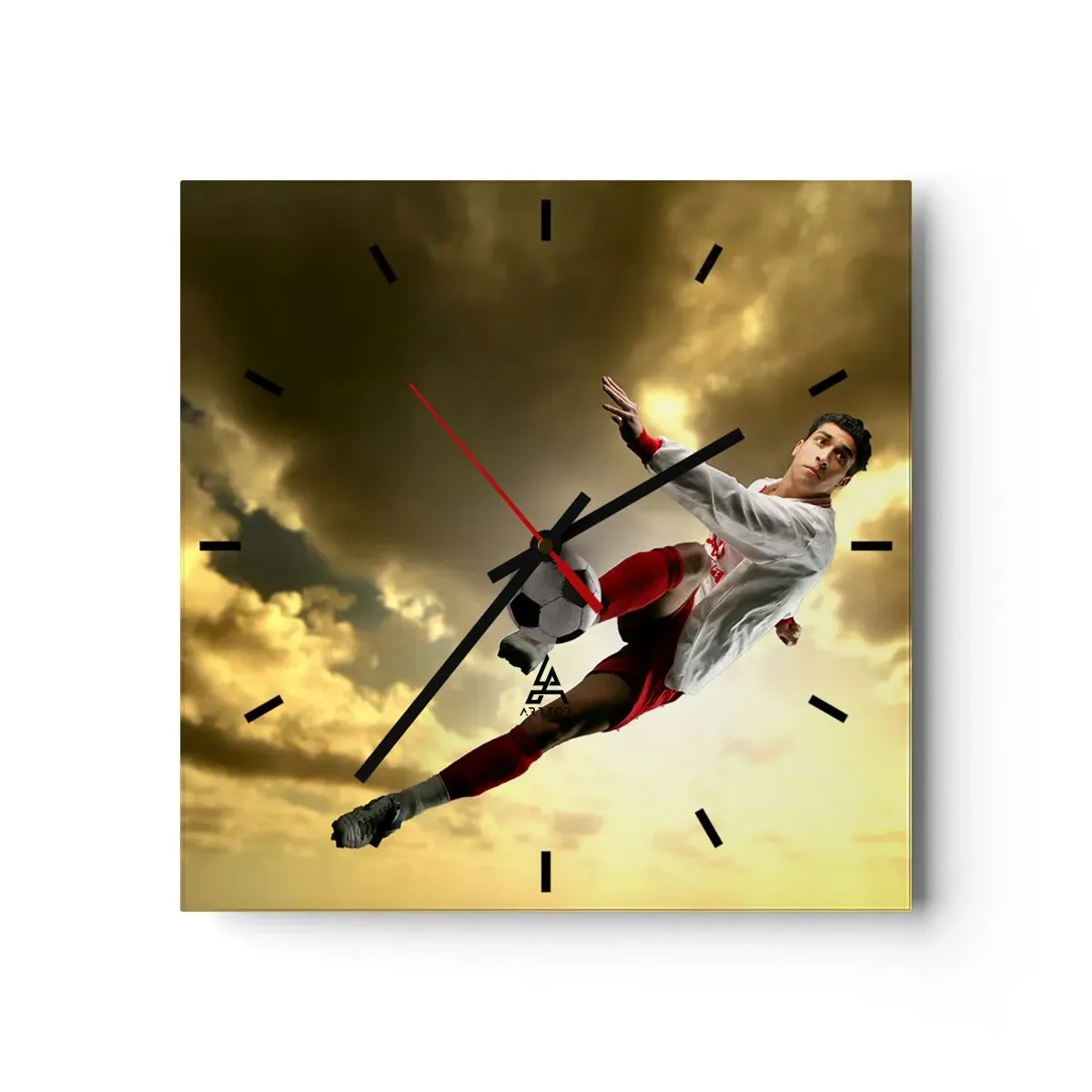 Wall clock - Clock on glass - Football Heaven - 40x40 cm