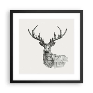 Poster in black frame - Derr in Cubist Style - 40x40 cm