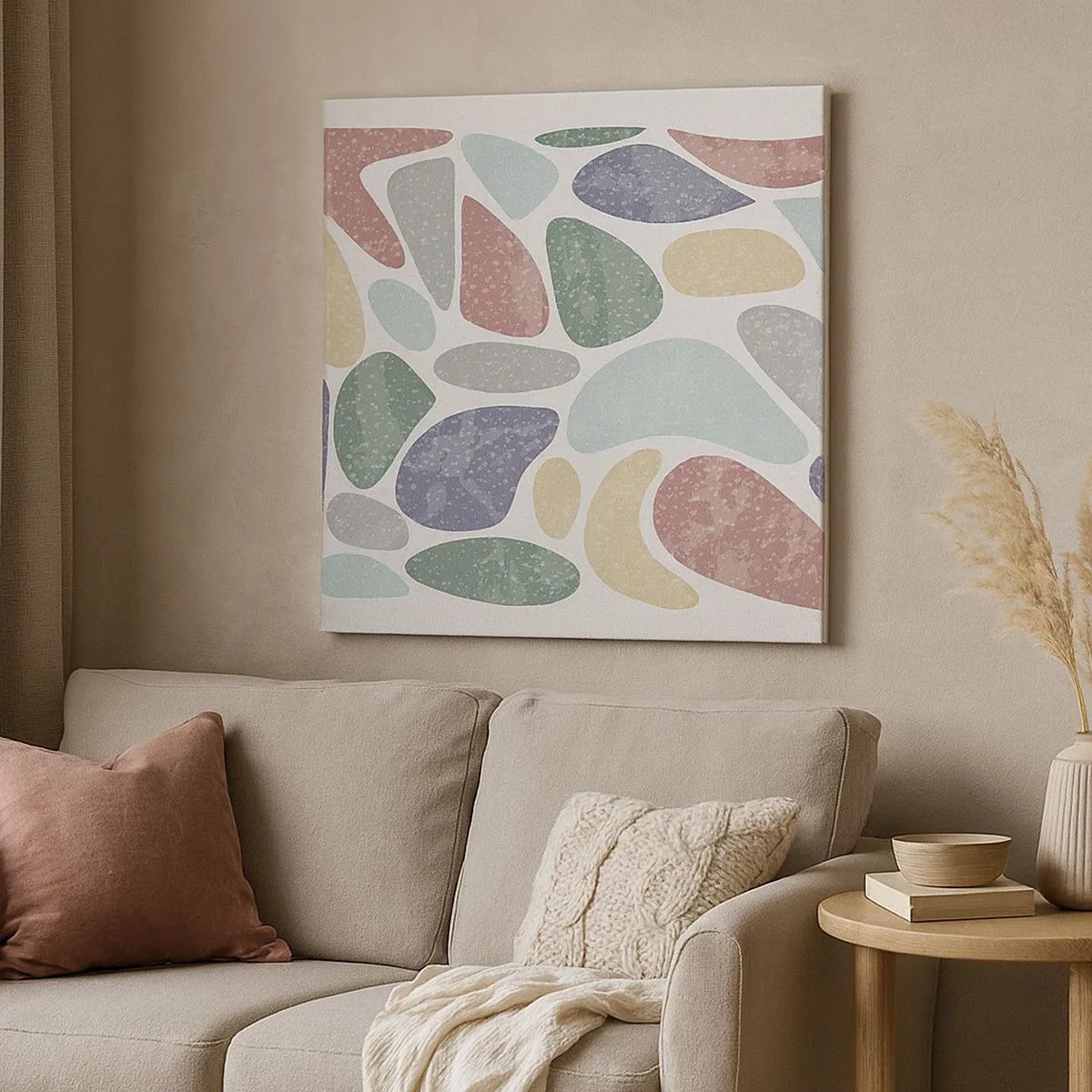 Canvas picture - Mosaic of Powdered Colours - 30x30 cm