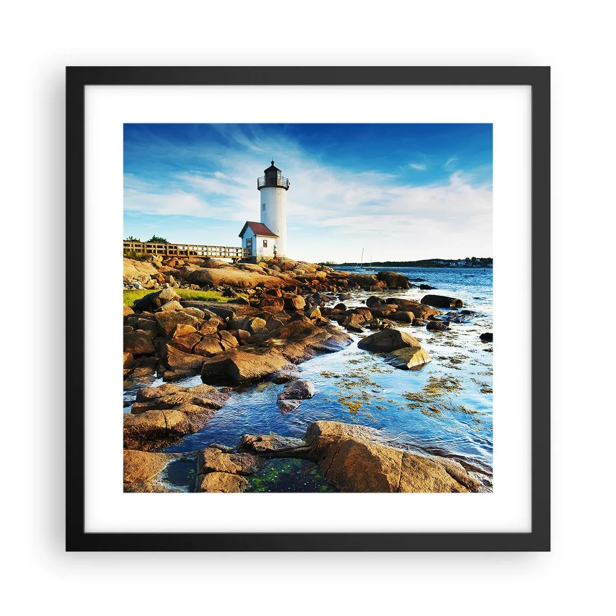 Poster in black frame - Be Home Safe, I Am Waiting - 40x40 cm