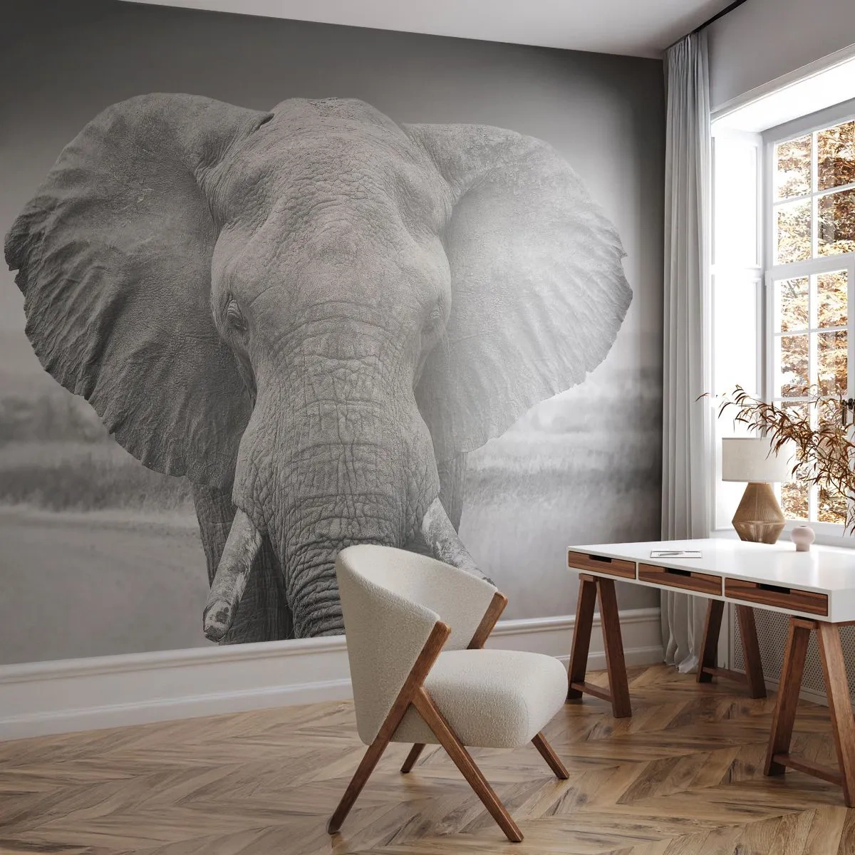Custom Wallpaper Premium Sand - Welcome to My World - Elephant, Africa, Animals