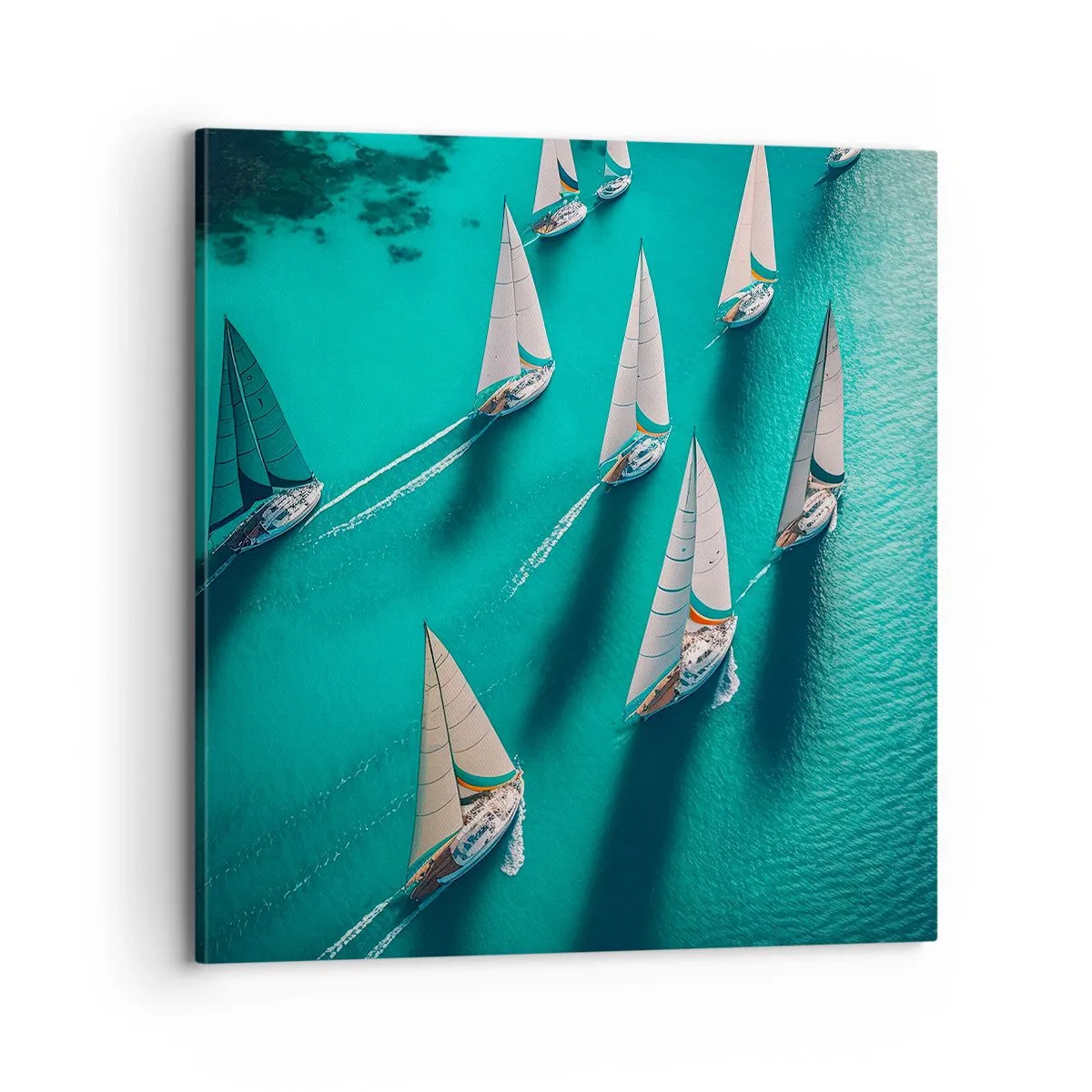 Canvas picture - Competing with the Wind - 70x70 cm