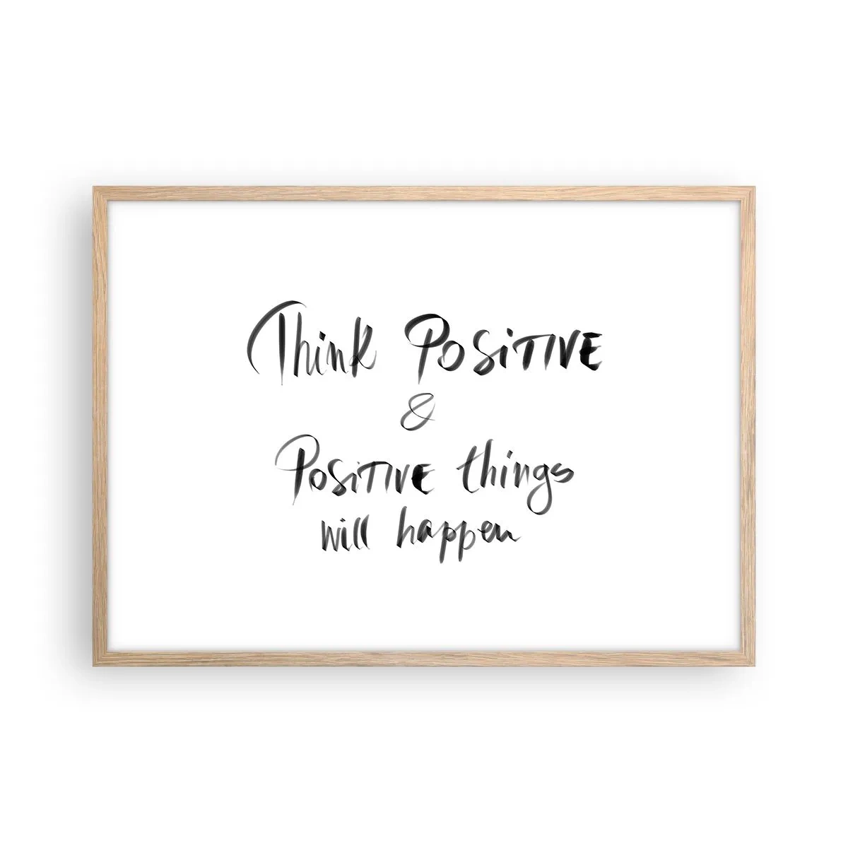 Poster in light oak frame - How to Live? - 70x50 cm