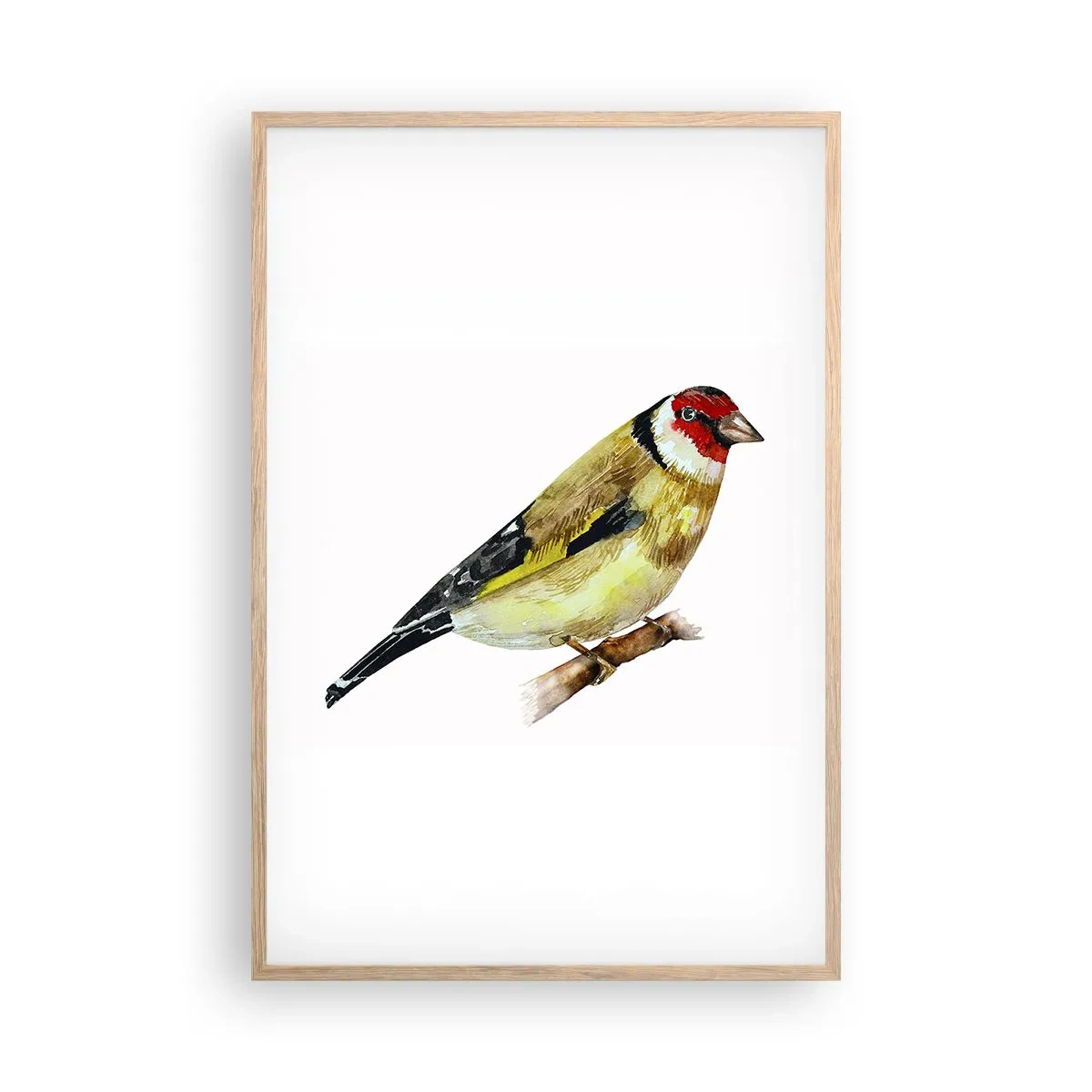 Poster in light oak frame - Bird Portrait - 61x91 cm