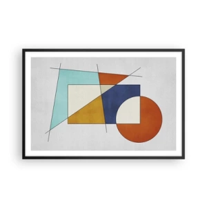 Poster in black frame - Abstract: Modernist Fun - 91x61 cm