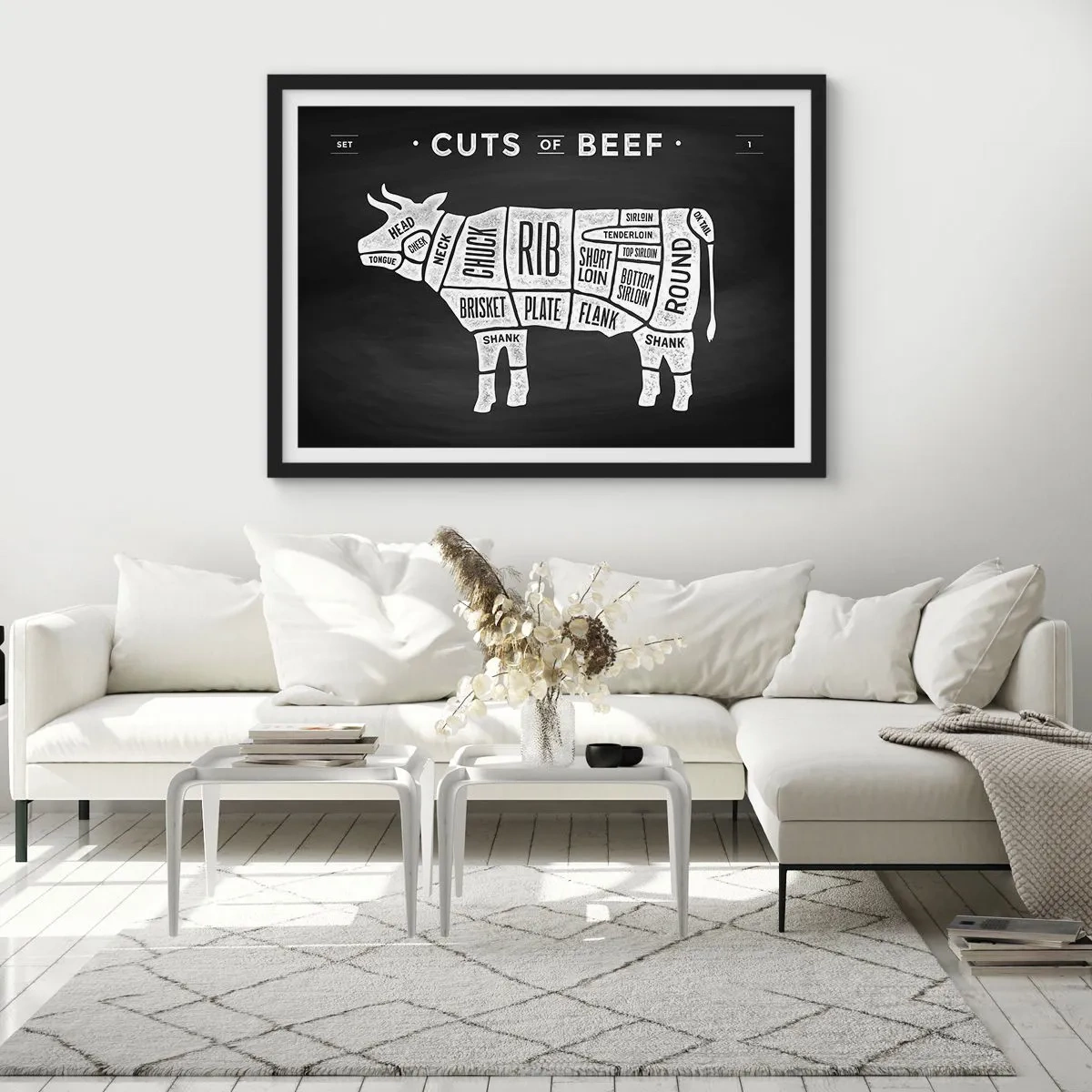 Poster in black frame - Time for a Feast - 100x70 cm