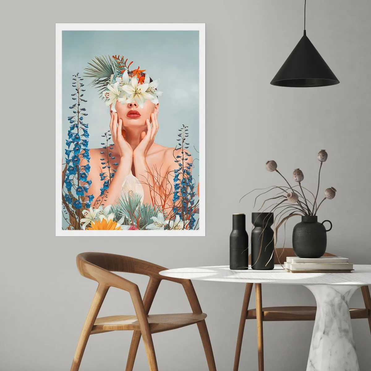 Poster - Woman – Flower - 30x40 cm
