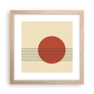 Poster in light oak frame - Around and Beoynd - 30x30 cm
