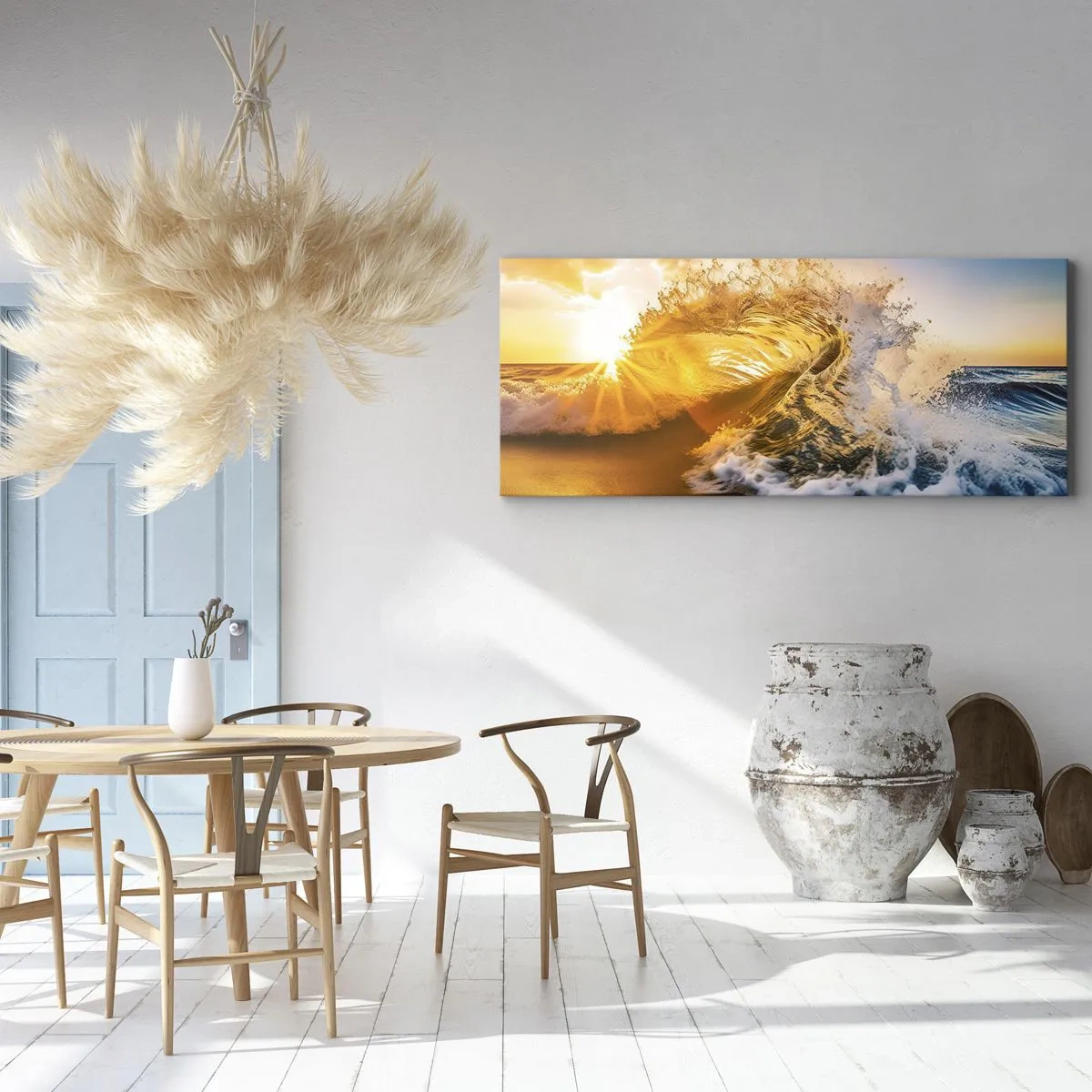 Canvas picture - Playing with Sand - 140x50 cm