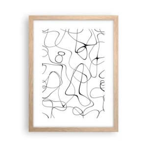 Poster in light oak frame - Life Paths, Trails of Fortune - 30x40 cm