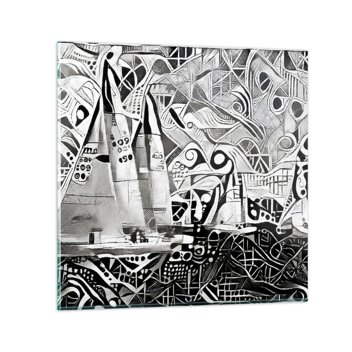 Glass picture - Between Waves - 30x30 cm