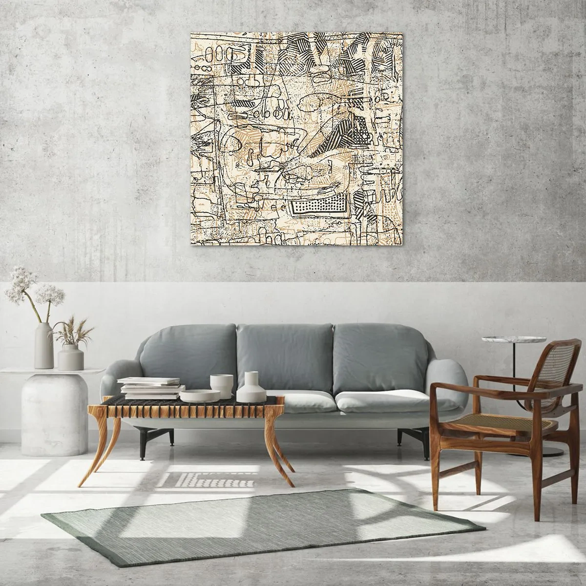 Glass picture - Waiting to Be Decoded - 60x60 cm