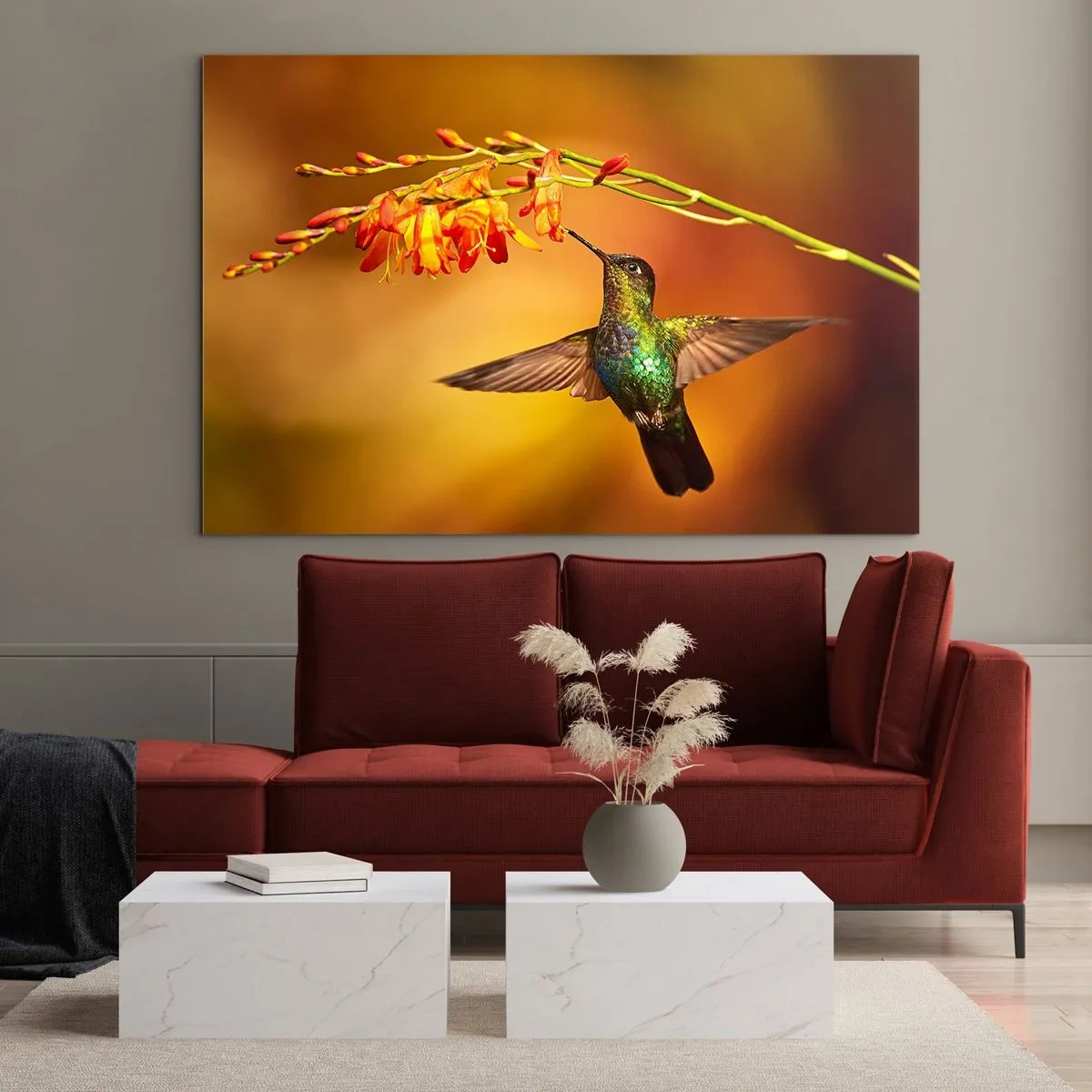 Glass picture - Messenger of Light according to the Mayans - 120x80 cm