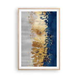 Poster in light oak frame - Modern Composition and Twinkle - 61x91 cm