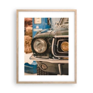 Poster in light oak frame - Encounter with the Legend - 40x50 cm